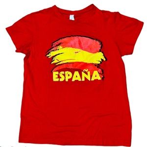 España🇪🇸 Red Men’s T-Shirt Short Sleeve Tees